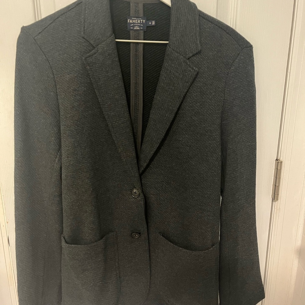 Faherty Charcoal Textured Jacket- worn once
